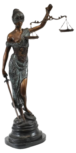 Bronze Justice Casting Legal Scales Lady Statue
