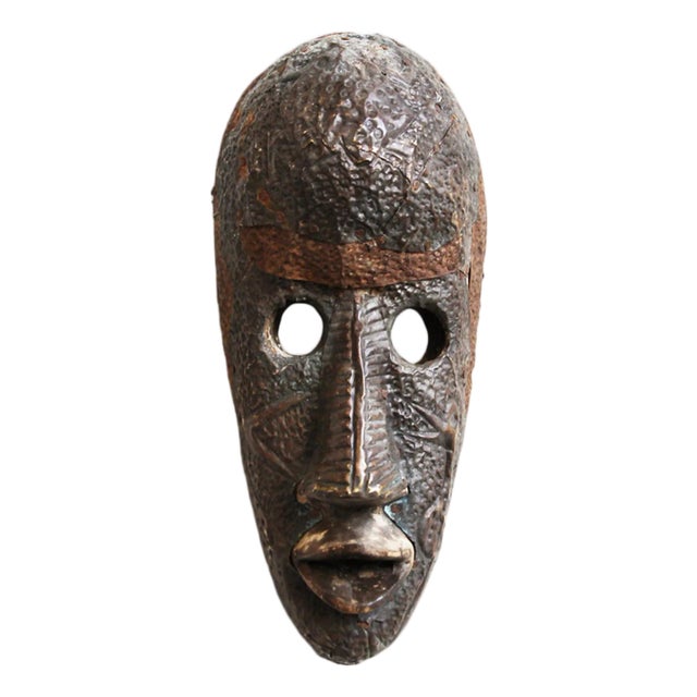 Vintage Marka Bamana African Tribal Mask / Sculptural Wall Object For Sale