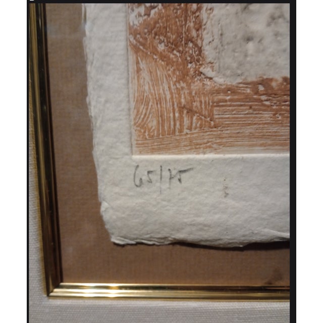 Mid-Century Modern 1961 Abstract Expressionism James Coignard Carborundum Artpiece For Sale - Image 3 of 12