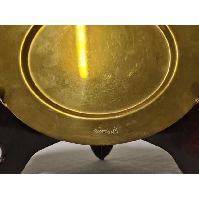 Brass plate designed by Gio Ponti for Cleto Munari. The plate is part of Cleto Munari's contemporary shapes collection,...