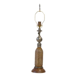 Vintage French Selzter Bottle Lamp For Sale