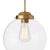 Raw Brass and Clear Glass Hanging Lamp from Konsthantverk For Sale - Image 3 of 7