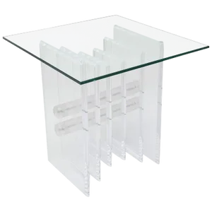 1970s Lucite Plates Coffee Table Base