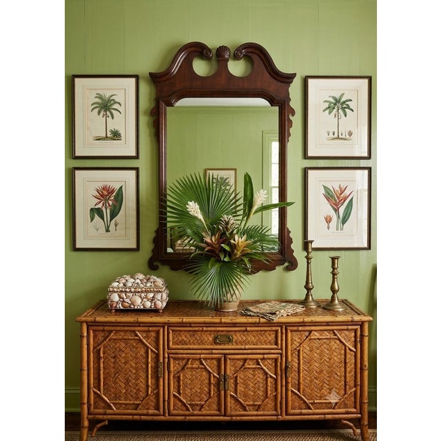 Mid 20th Century Large Vintage Colonial Revival, Mahogany Chippendale-Style Mirror for Traditional, British Colonial, Georgian & Williamsburg Decor. See Pics! For Sale - Image 5 of 9