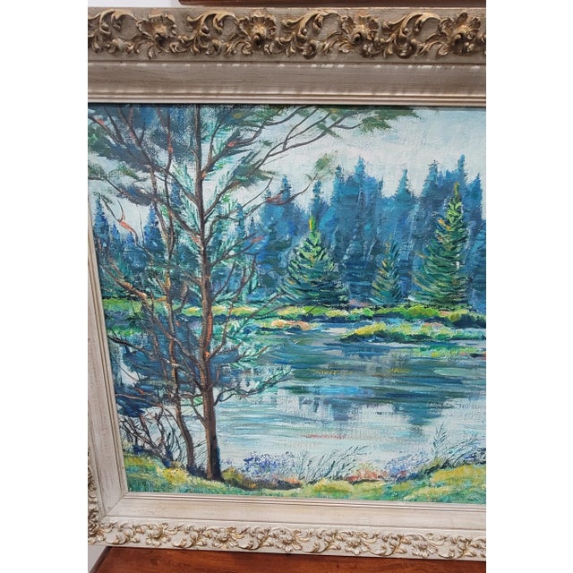 1960s Ann Ruge Post Impressionist Landscape Painting Wall Art, Framed For Sale In Chicago - Image 6 of 12