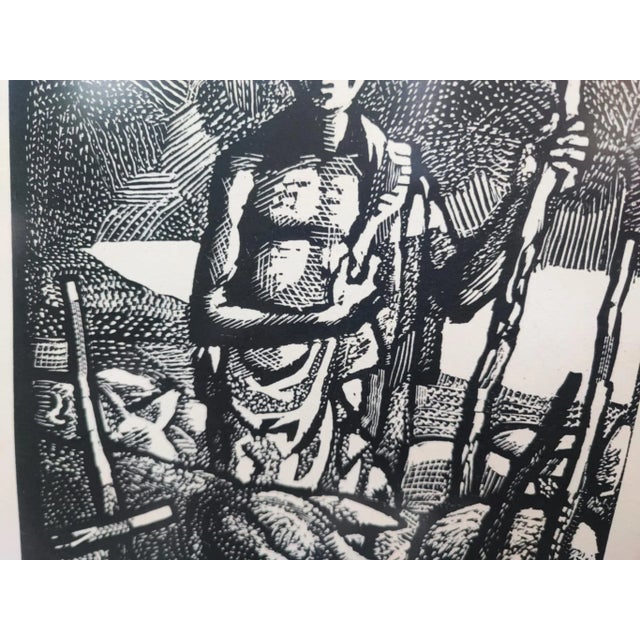 Noah, 1900s, Woodcut, Framed For Sale - Image 10 of 11