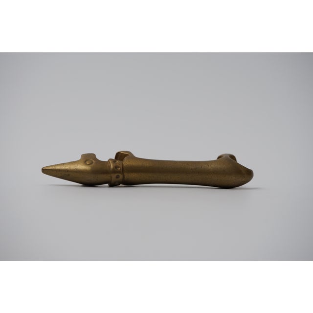 1960s Vintage Brass Dachshund Bottle Opener by Walter Bosse for Herta Baller, 1950s For Sale - Image 5 of 9