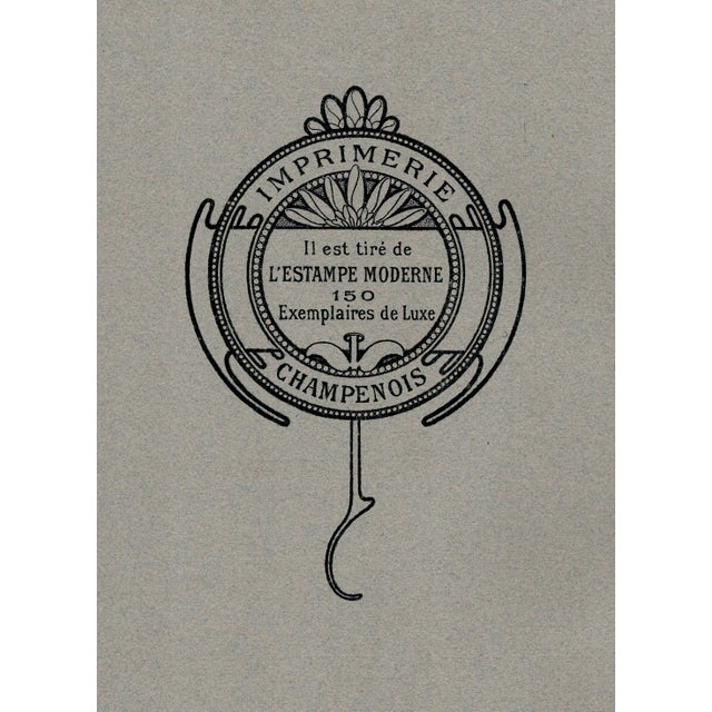 Gaston Darbour, Jeune Fille aux Coquelicots, 1897, Lithograph on Paper For Sale - Image 9 of 10