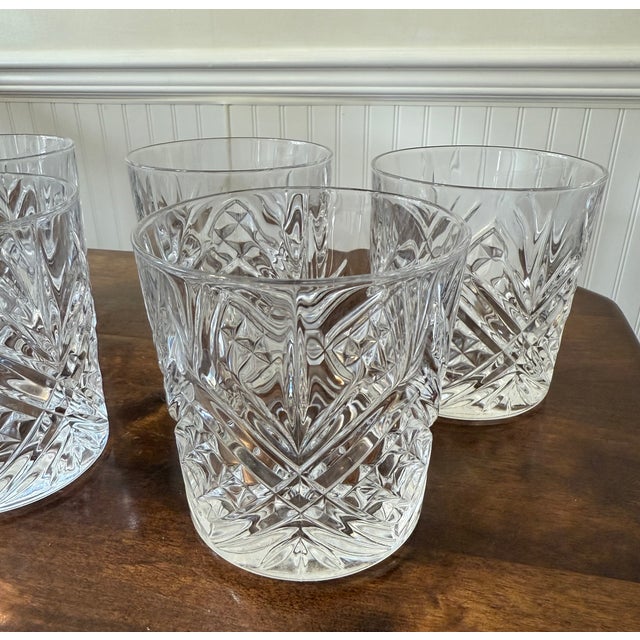 1990s Fascination Cristal De’ Flandre Decanter With Five Cristal D’ Arques Masquerade Glasses For Sale - Image 9 of 18