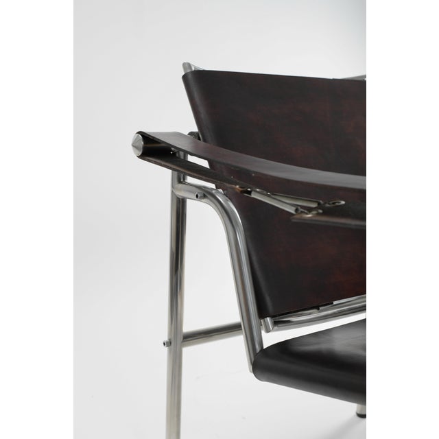 1970s Attributed to Charlotte Perriand, Pierre Jeanneret and Le Corbusier Lc1 Armchair by Treital-Gratz For Sale In Los Angeles - Image 6 of 8