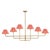 The Polly Chandelier embodies grace and versatility with its six shades, delicately crafted from wild poppy linen and sewn...