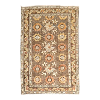 Early 20th Century Brown Persian Veramin Rug - 4'6" x 6'5" For Sale