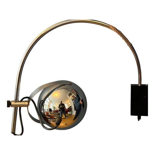 Space Age Arc Wall Lamp in Chrome by Herda For Sale