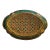 Vintage Italian Florentine Giltwood Tray – Ornate Gold Turquoise Red Oval Centerpiece For Sale