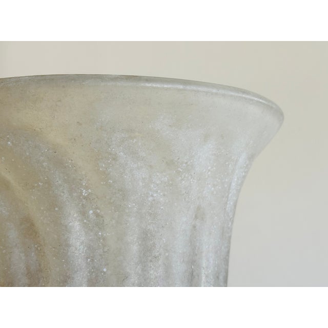 Mid 20th Century Italian Scavo Glass Vase For Sale - Image 10 of 12
