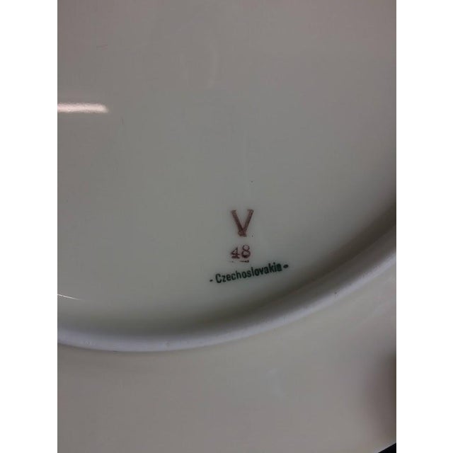 Item: Vintage Dinner Plates, Set of Eight, Marked “Czechoslovakia.” Age & Condition: Circa 1940s. Good, with some paint...