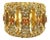 Guild Diamond Sapphire & Citrine 18k Yellow Gold Wide Band Ring - Size 6 For Sale