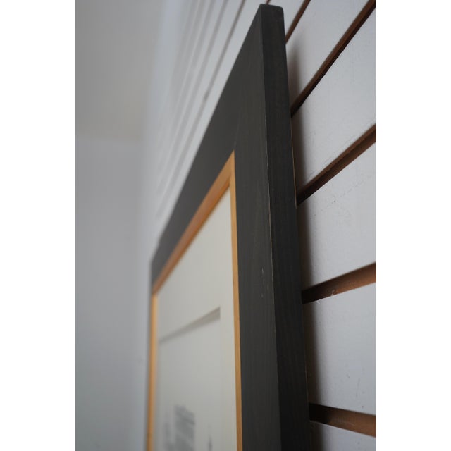 Wood Professionally Framed & Matted Architectural Print For Sale - Image 7 of 13