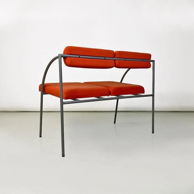 1980s Vienna Bench or Settee in Metal attributed to Rodney Kinsman for Bieffeplast, 1980s For Sale - Image 5 of 13