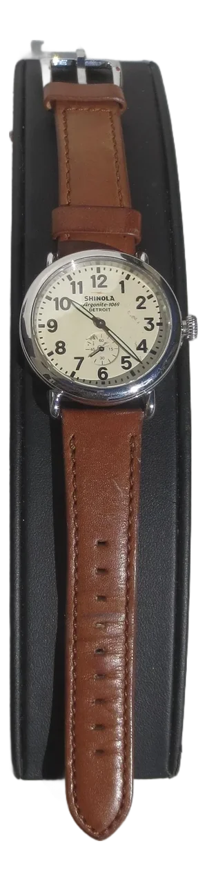 Shinola Mens Leather Band Watch