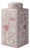 Jardin Blush Chinoiserie Tea Caddy Jar, Large For Sale