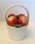 Mid-Century Modern Portugal Subtil Caldas Da Rainha Ceramic Apples in a White Basket VTG For Sale - Image 3 of 11