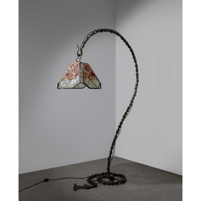 An exquisite and rare floor lamp from the 1960s, created by italian designer albano polli — a true example of mid-20th...