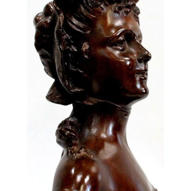 Bronze Woman with Hat by Meslais, Early 20th Century For Sale - Image 12 of 18