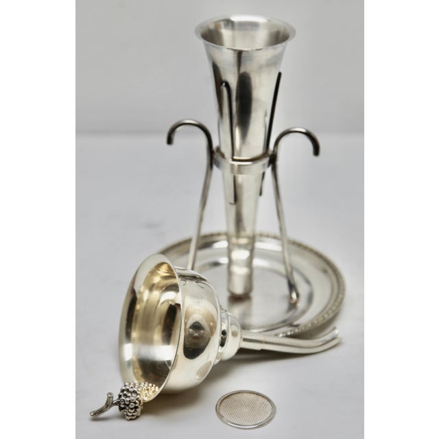 Silver Silver Plated Wine Bar Funnel For Sale - Image 8 of 15
