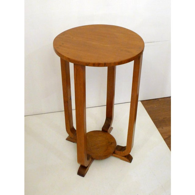 Art Deco Wooden Pedestal Table with Round Top, 1930s For Sale - Image 17 of 17
