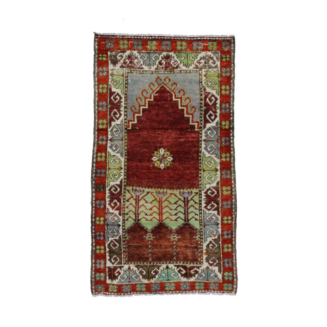 Vintage Turkish Oushak Throw Rug - 03'01 X 05'05 For Sale - Image 4 of 4