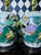 1950s Hand-Painted Japanese Porcelain Tabletop Lamps Pair Court Ladies, Large 32"h For Sale - Image 15 of 18