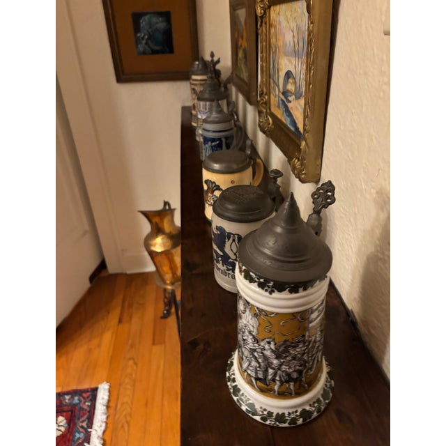Rustic European Antique & Vintage Beer Stein Collection (German & Austrian, 19th–20th Century) For Sale - Image 3 of 18