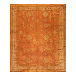Early 20th Century Turkish Oushak Carpet ( 10'5'' x 12'6'' - 318 x 382 )