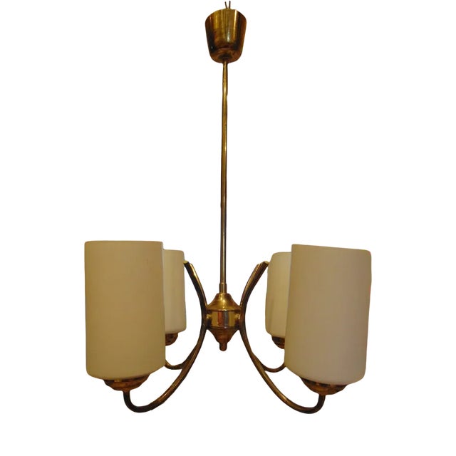 Brass Chandelier, 1950s-1970s For Sale