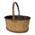 Vintage Woven Brass Basket With Twisted Handle, Warm Aged Patina, C. 1930s–1940s For Sale