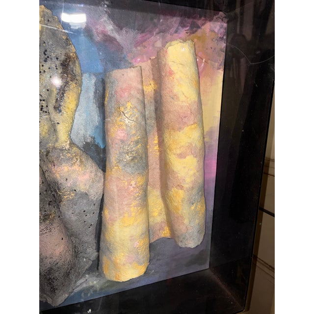 Textural Mixed Media Wall Art in Earth Tones For Sale - Image 4 of 11