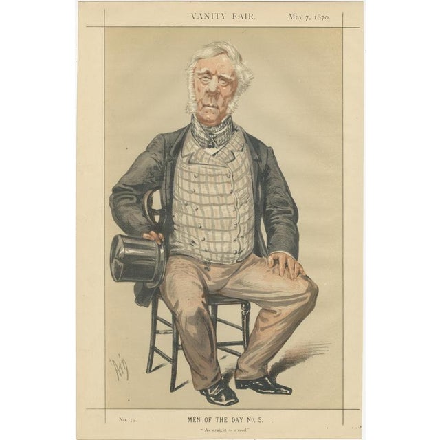 Paper Vanity Fair Portraits Statesmen and Man of the Day, 1870, Paper, Set of 3 For Sale - Image 7 of 9