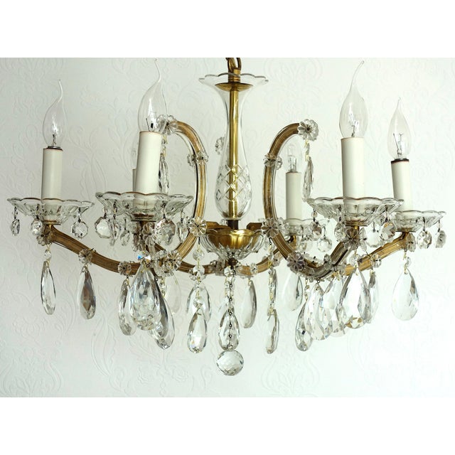 Maria Theresia Chandelier in Brass and Crystal from Palwa, 1960s For Sale - Image 4 of 14