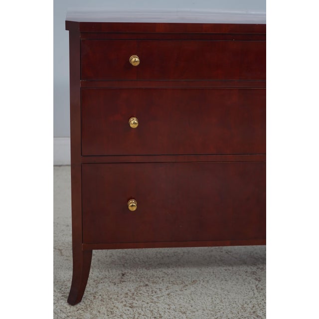 Wood Cherry 3 Drawer Regency Style Bachelor Chest For Sale - Image 7 of 12