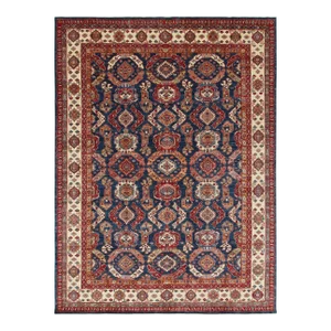 Hand Knotted Kazak Design Wool Rug. 9'07" X 12'10