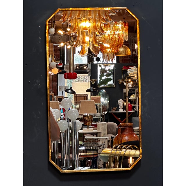 Mid-Century Modern Mid Century Italian Octagonal Wall Mirror 1980s For Sale - Image 3 of 6
