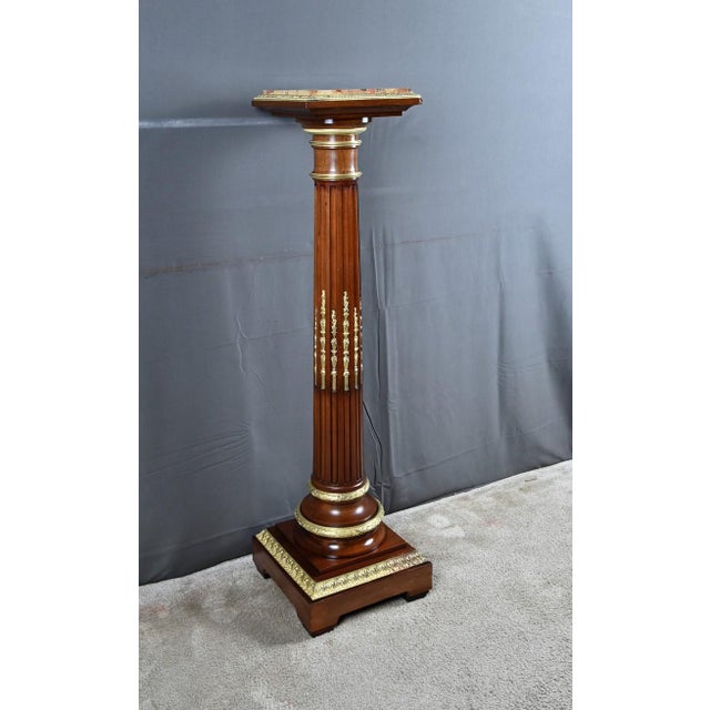 Napoleon III Style Swivel Column in Mahogany, 1900 For Sale - Image 17 of 18