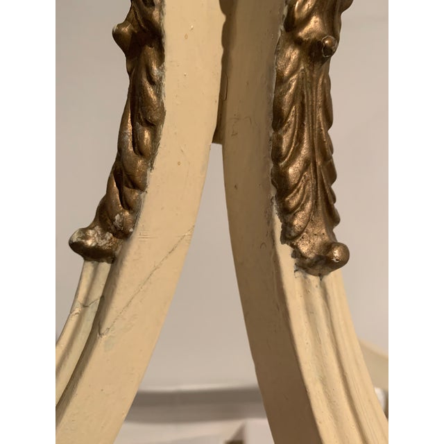 Cream 19th Century Louis XV Marble Demi-Lune Console For Sale - Image 8 of 13