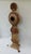 1970s Bernard Rooke monumental brutalist stoneware floor lamp base. The clay body of this totem is 100% structurally...