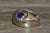 1950s The Encino: Gentlemen's 14K White Gold Ring set with Sapphire and Diamonds For Sale - Image 5 of 10