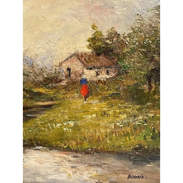 Bosisio, Country Stream, 20th Century, Oil Painting on Panel For Sale - Image 5 of 7
