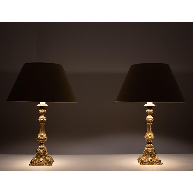 Rococo Silver Plated Table Lamps, 1920s, Set of 2 For Sale - Image 10 of 13