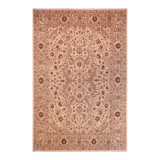 Shabby Chic 1990's Pak-Persian Beige/Red Wool Rug - 9'1'' X 12'0'' For Sale