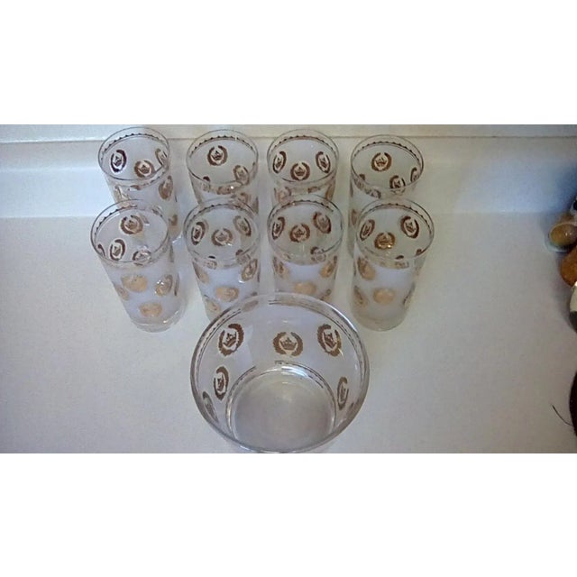 1960's Mid-Century Modern G. Reeves Drinking Glasses and Ice Bucket- 9 Piece Set For Sale - Image 4 of 10